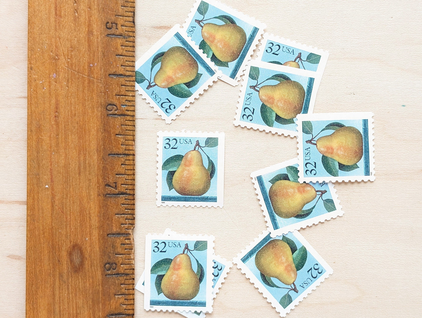 10 Pear Stamps, 1995 Unused Postage Stamps, 32 Cent Stamps