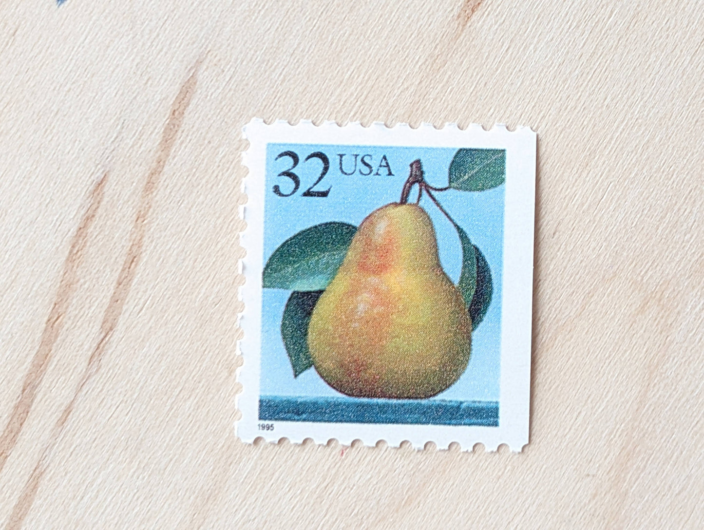 Set of 10 Pear Stamps, 1995 Unused Postage Stamps, 32 Cent Stamps