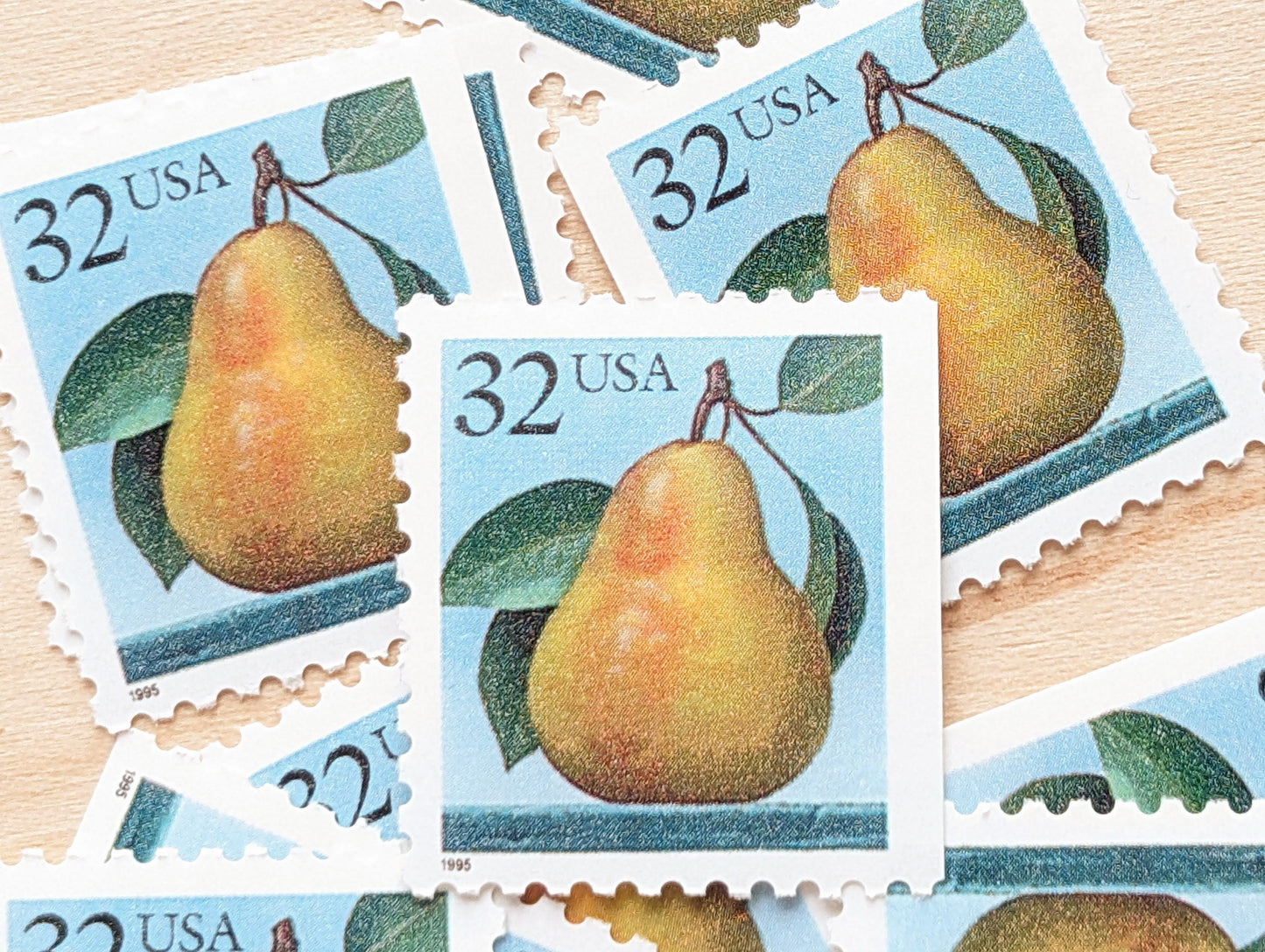 10 Pear Stamps, 1995 Unused Postage Stamps, 32 Cent Stamps