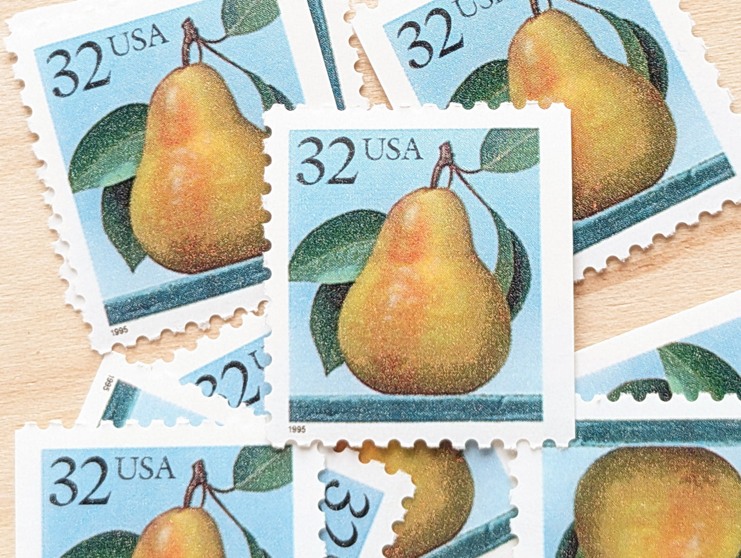 10 Pear Stamps, 1995 Unused Postage Stamps, 32 Cent Stamps