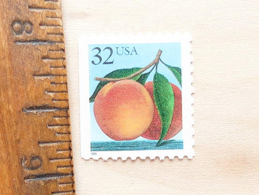 10 Peach Stamps, 1995 Unused Postage Stamps, 32 Cent Stamps