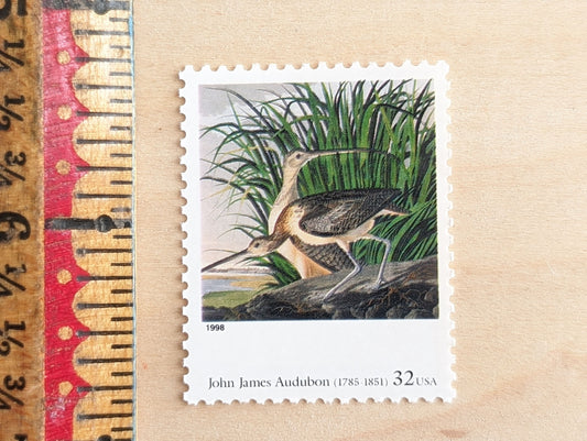 5 Long-billed Curlew by John James Audubon 32 Cent Postage Stamps, Four Centuries of American Art Postage Stamps, Unused US Stamps, 1997