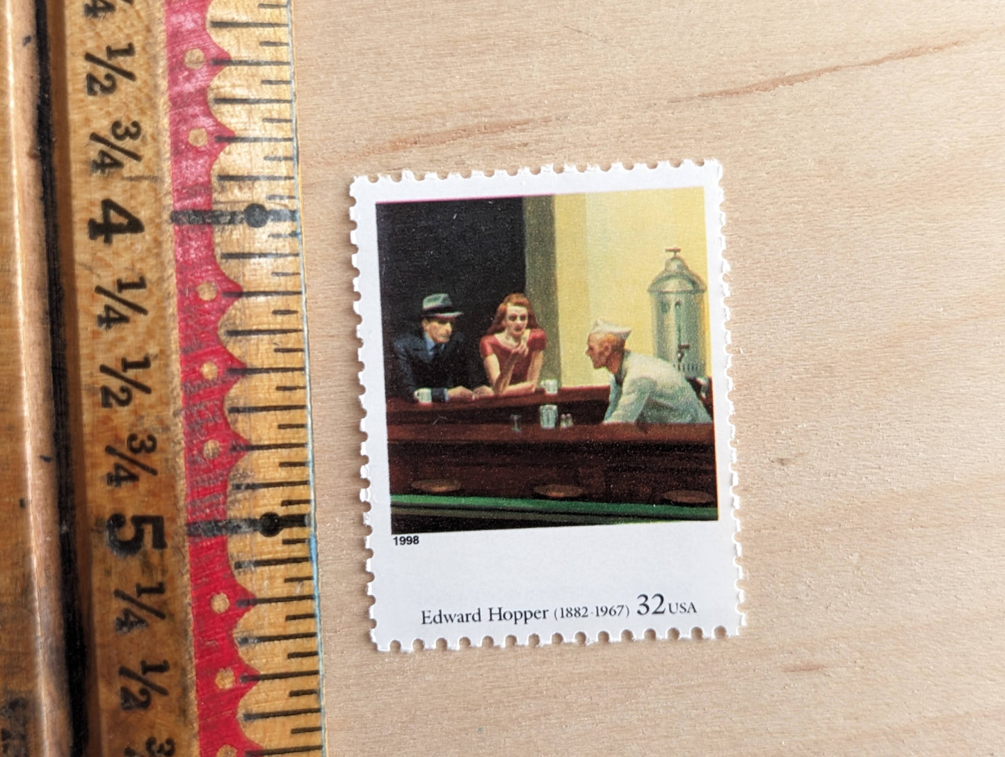 5 Nighthawks by Edward Hopper 32 Cent Postage Stamps, Four Centuries of American Art Postage Stamps, Unused US Postage Stamps, 1997