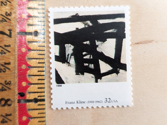 5 Mahoning by Franz Kline 32 Cent Postage Stamps, Four Centuries of American Art Postage Stamps, Unused US Postage Stamps, 1997