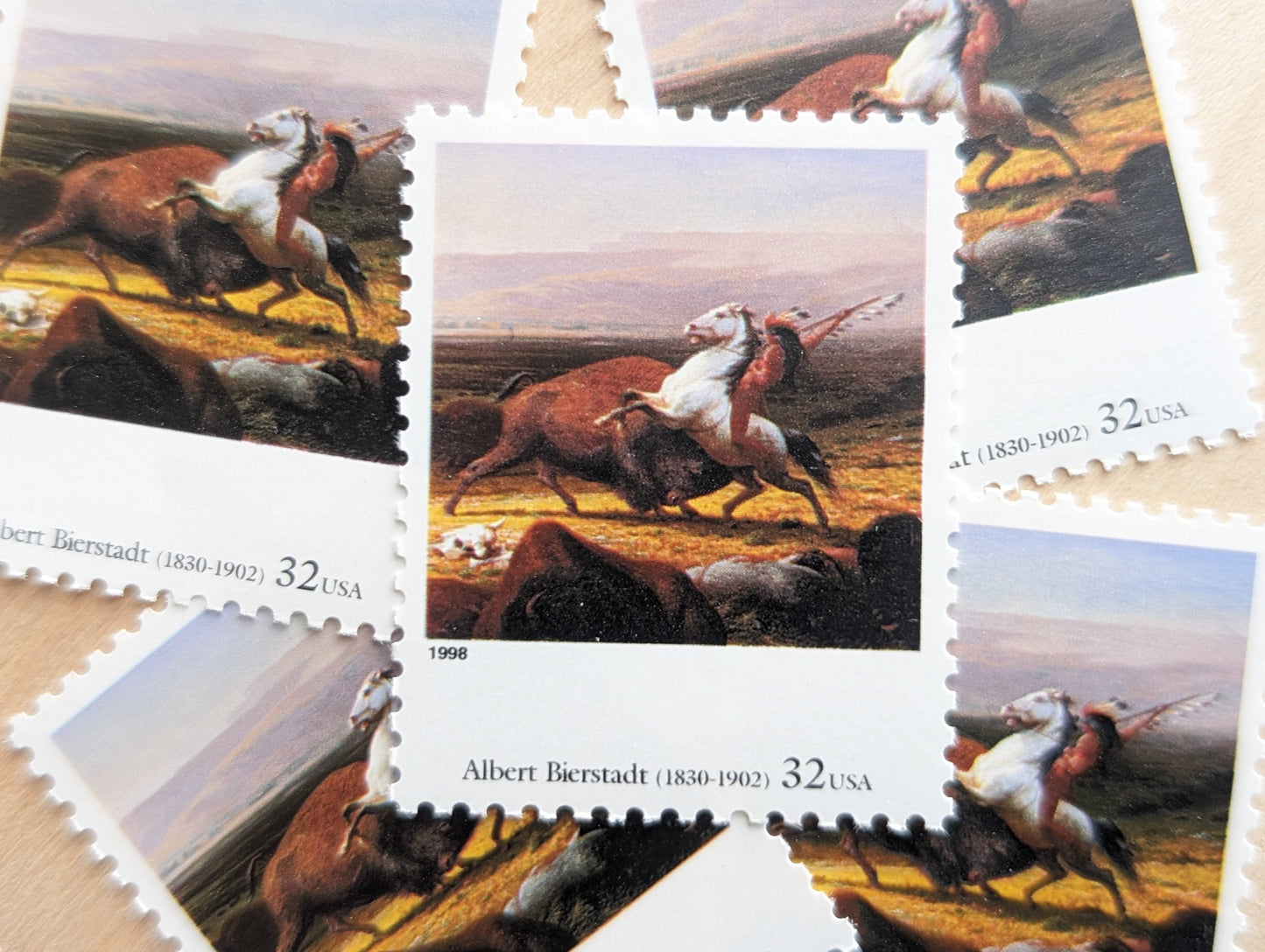 5 The Last of The Buffalo by Albert Bierstadt 32 Cent, Four Centuries of American Art Postage Stamps, Unused US Postage Stamps, 1997