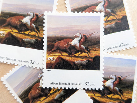 5 The Last of The Buffalo by Albert Bierstadt 32 Cent, Four Centuries of American Art Postage Stamps, Unused US Postage Stamps, 1997