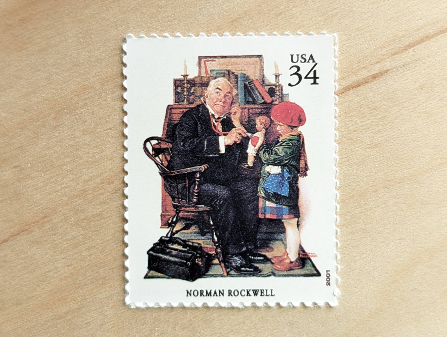 5 Norman Rockwell Stamps, The Saturday Evening Post, 34 Cent, American Illustrators, Unused US Postage Stamps, 2000