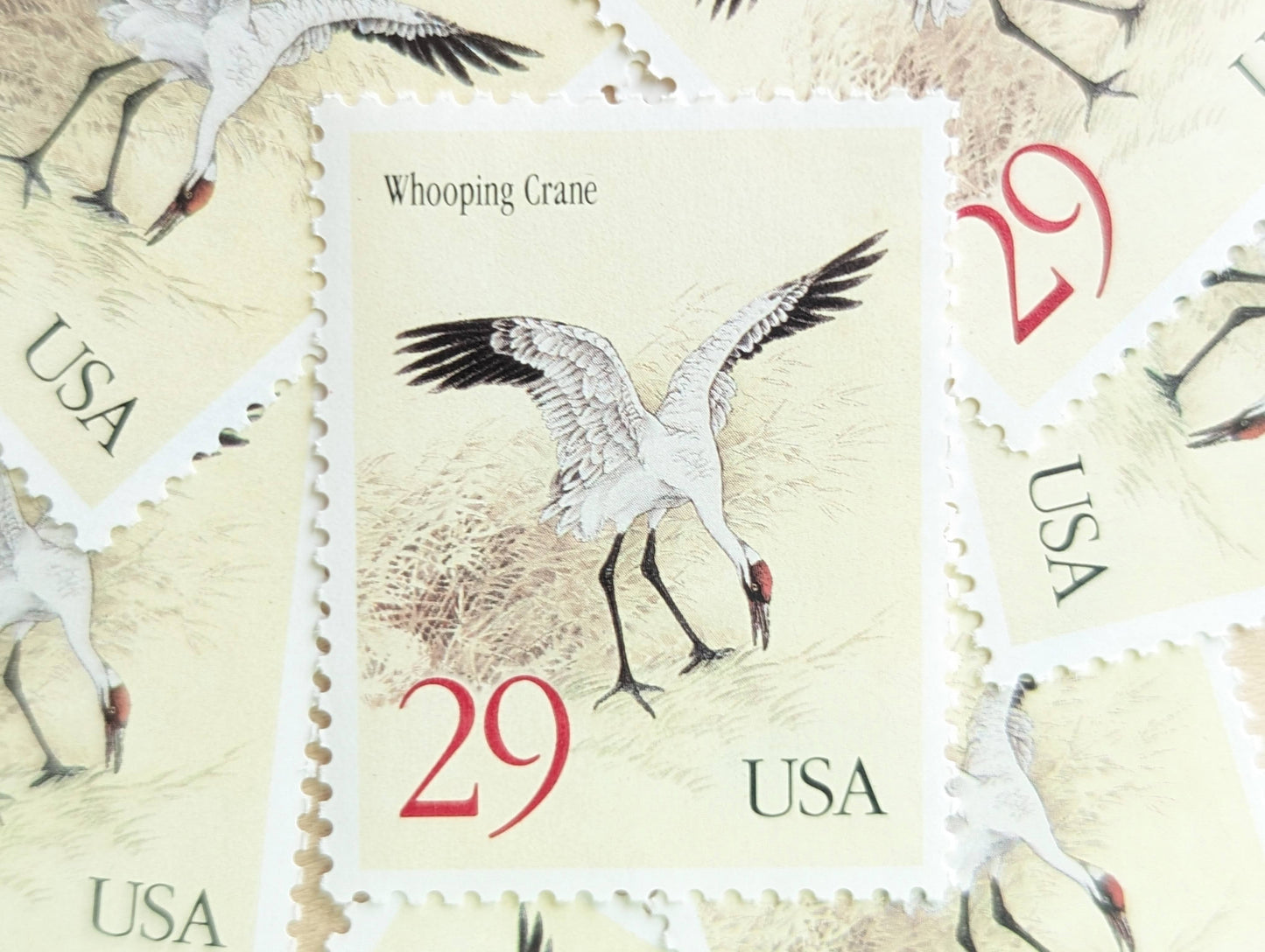 10 Whooping Crane Stamps, 29 Cent Unused US Stamps, 1994