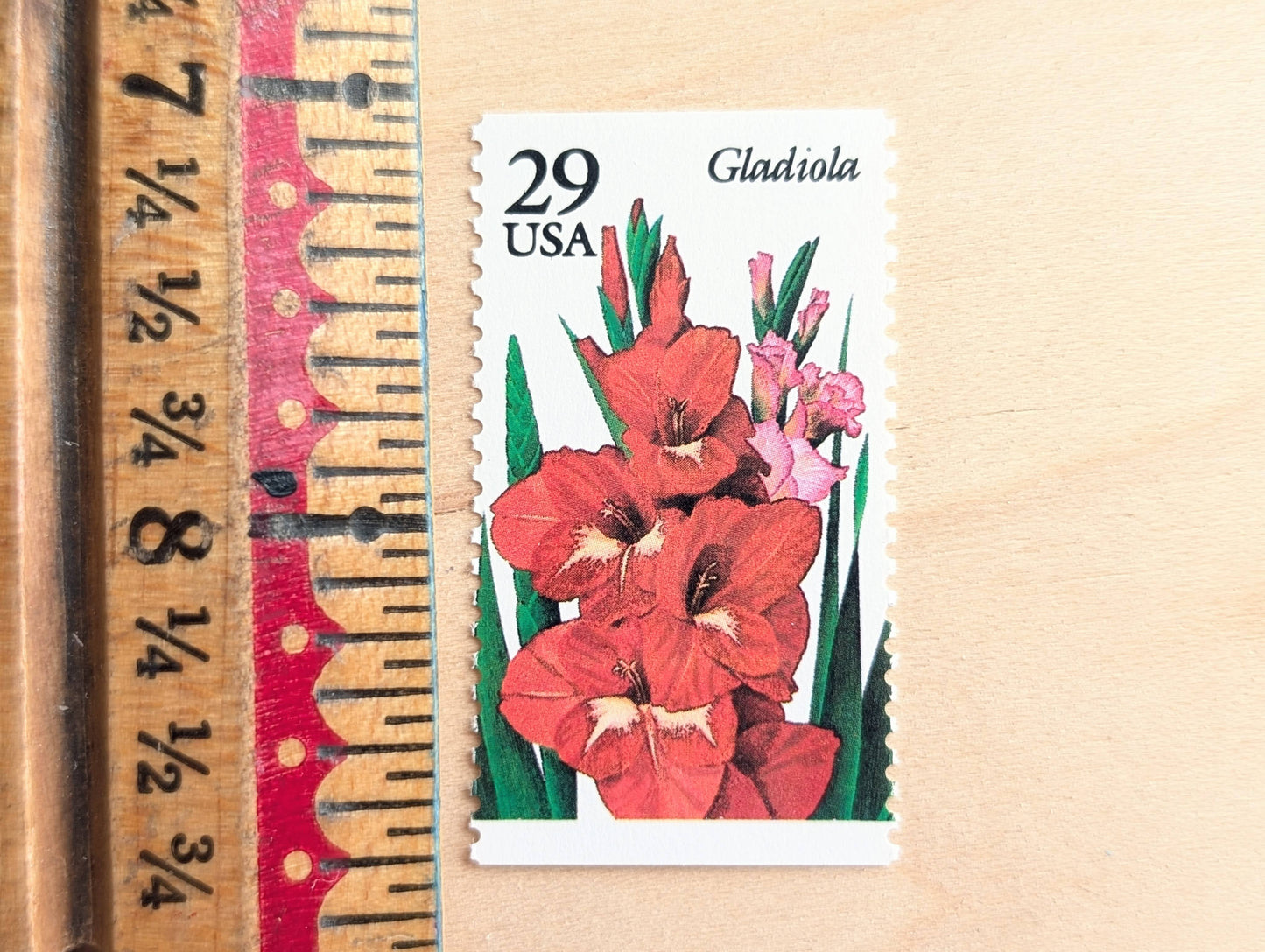 5 Gladiola Stamps, Unused Postage Stamps, 29 Cent Stamps, Flower Stamps, 1993