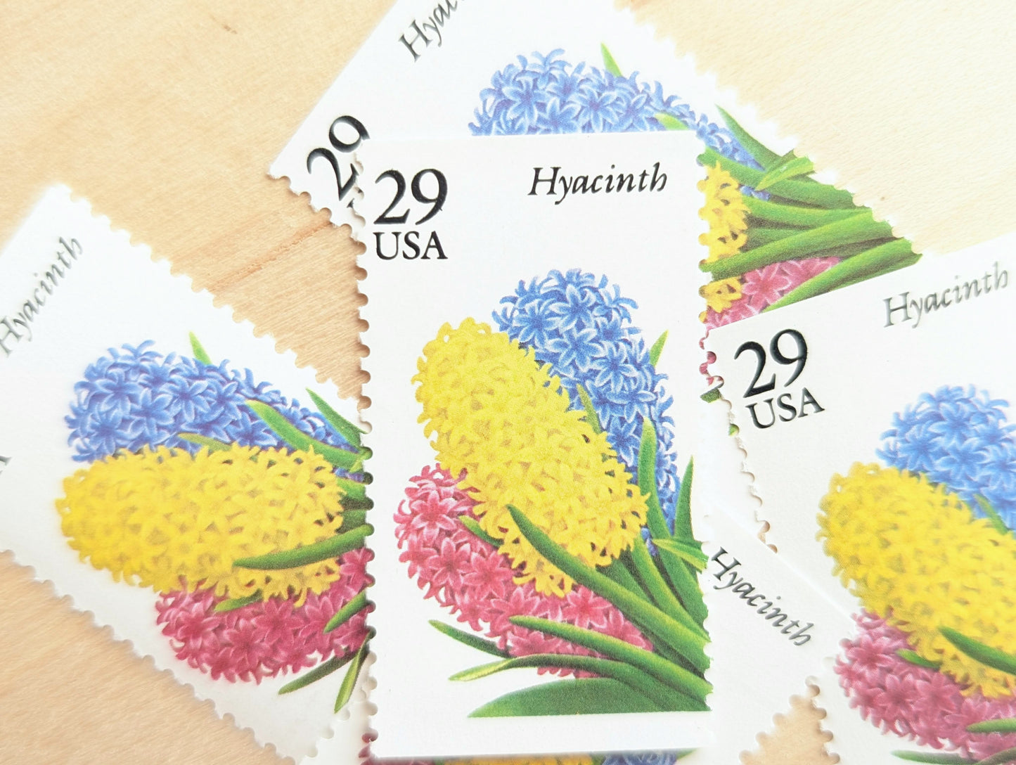 5 Hyacinth Stamps, Unused Postage Stamps, 29 Cent Stamps, Flower Stamps