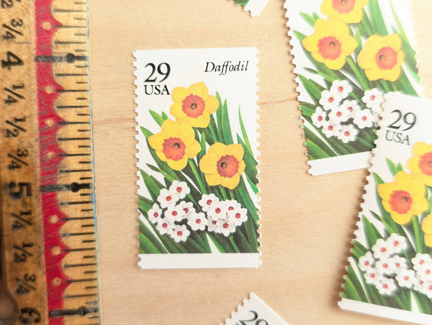 5 Daffodil Stamps, Unused Postage Stamps, 29 Cent Stamps, Flower Stamps