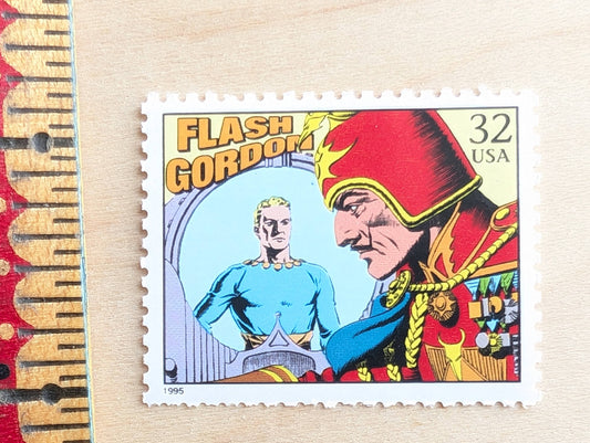 5 Flash Gordon Stamps, 32 Cent, 1995 Comic Strip Classics, Unused Postage Stamps