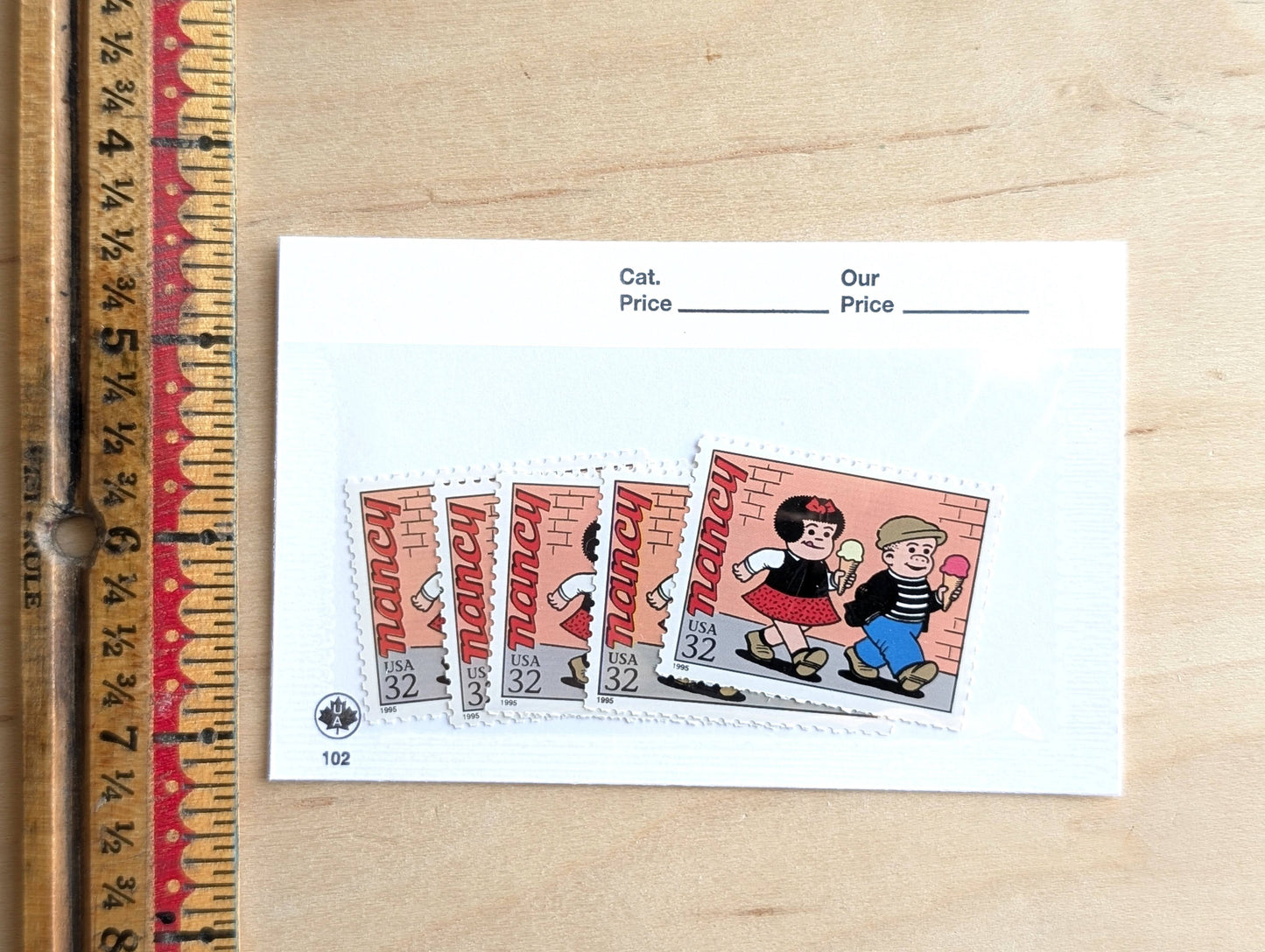 5 Nancy Stamps, 32 Cent, 1995 Comic Strip Classics, Unused Postage Stamps