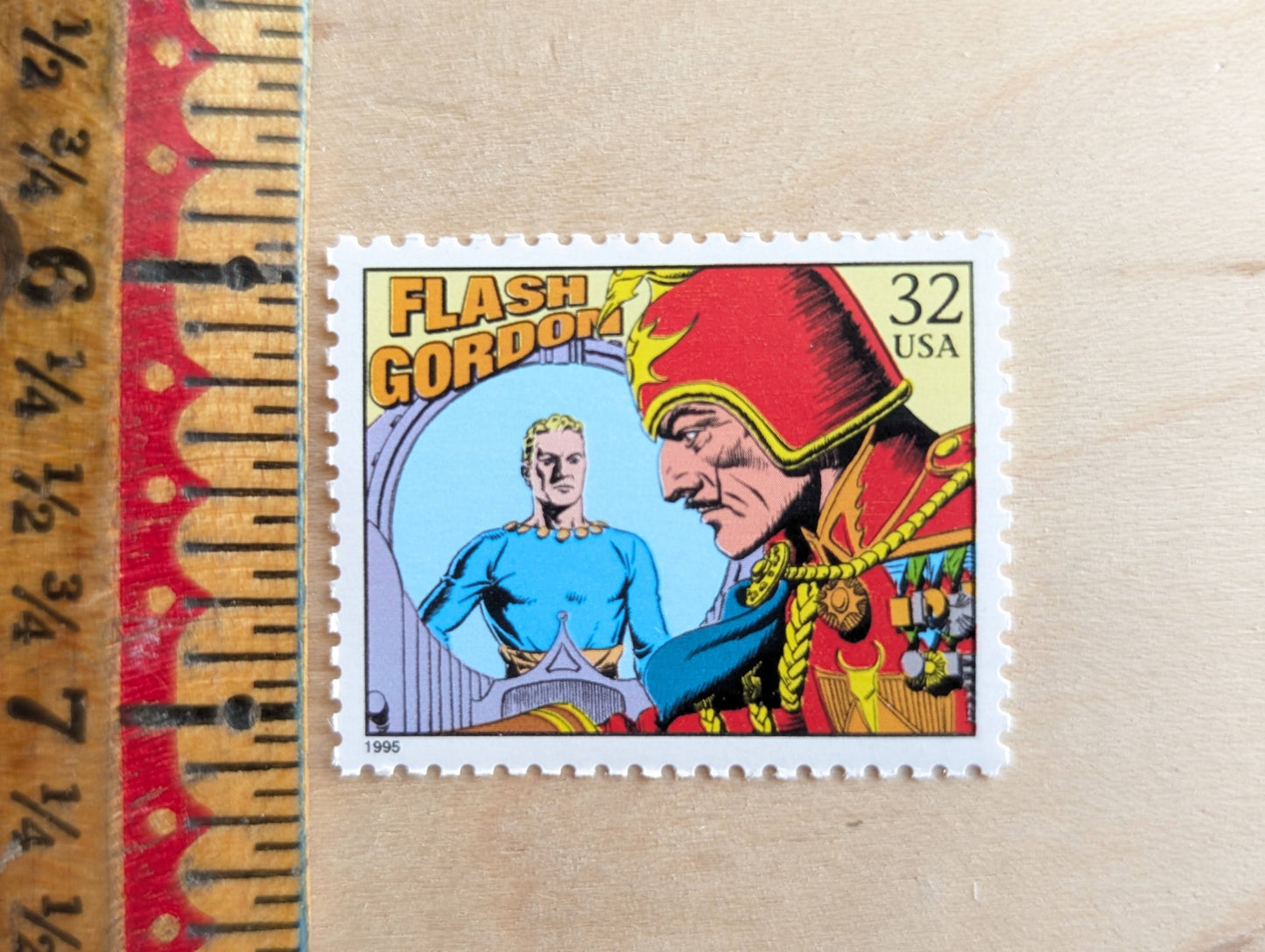 5 Flash Gordon Stamps, 32 Cent, 1995 Comic Strip Classics, Unused Postage Stamps