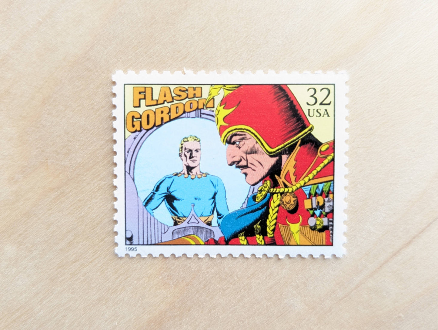 5 Flash Gordon Stamps, 32 Cent, 1995 Comic Strip Classics, Unused Postage Stamps