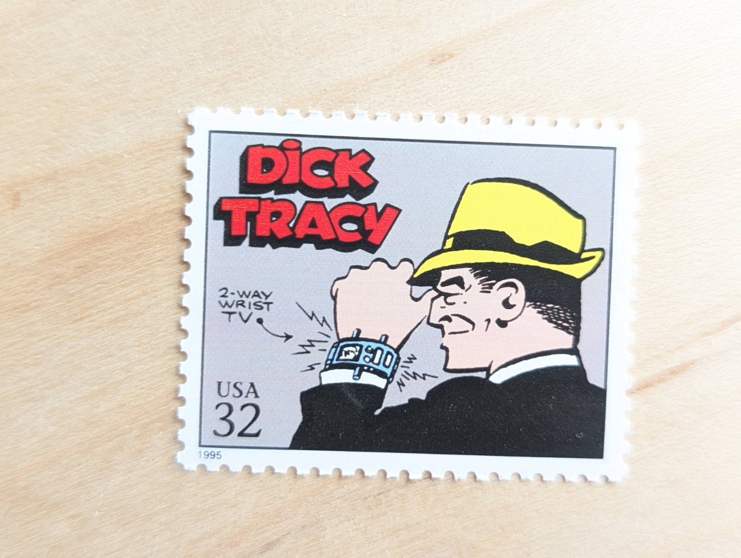 5 Dick Tracy Stamps, 32 Cent, 1995 Comic Strip Classics, Unused Postage Stamps