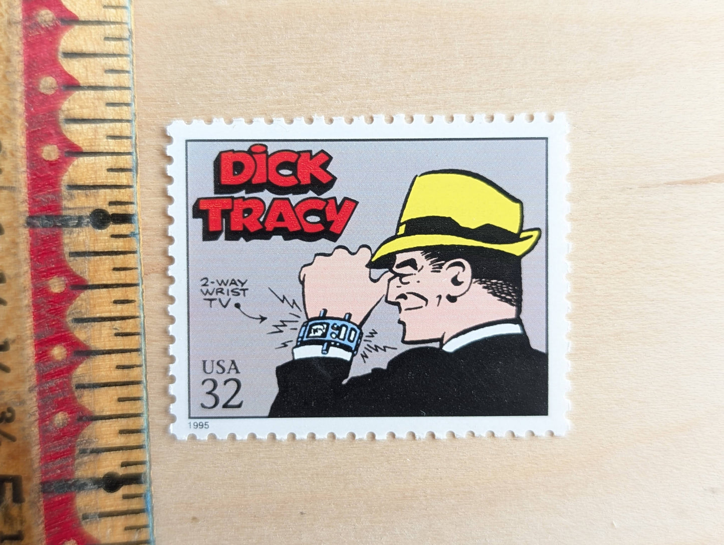 5 Dick Tracy Stamps, 32 Cent, 1995 Comic Strip Classics, Unused Postage Stamps