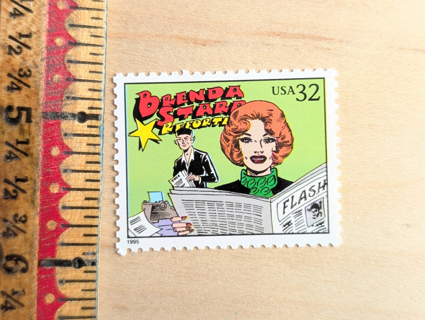 5 Brenda Starr Stamps, 32 Cent, 1995 Comic Strip Classics, Unused Postage Stamps