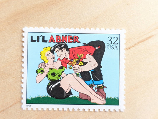 5 Li'l Abner Stamps, 32 Cent, 1995 Comic Strip Classics, Unused Postage Stamps