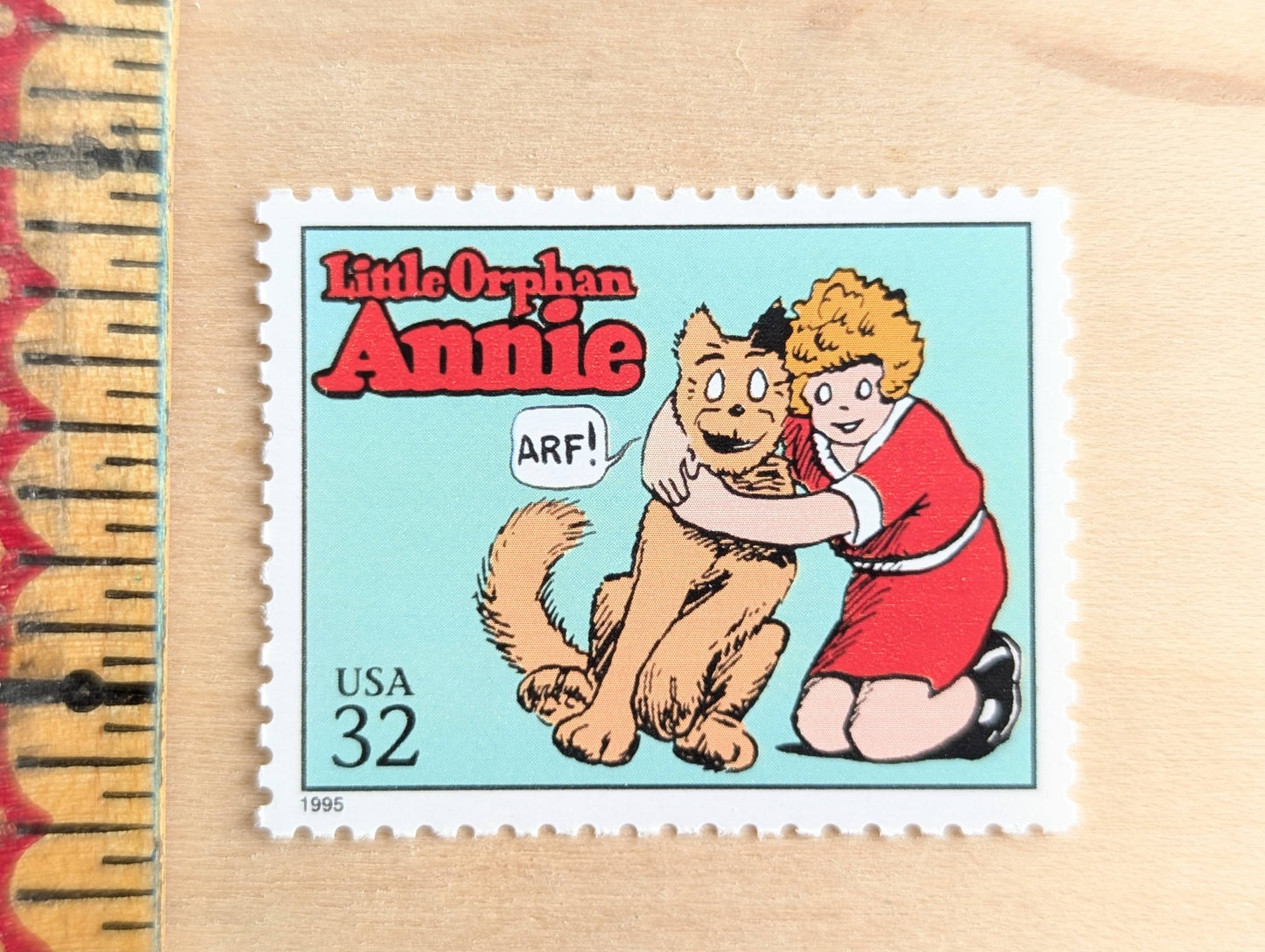 5 LIttle Ophan Annie Stamps, 32 Cent, 1995 Comic Strip Classics, Unused Postage Stamps