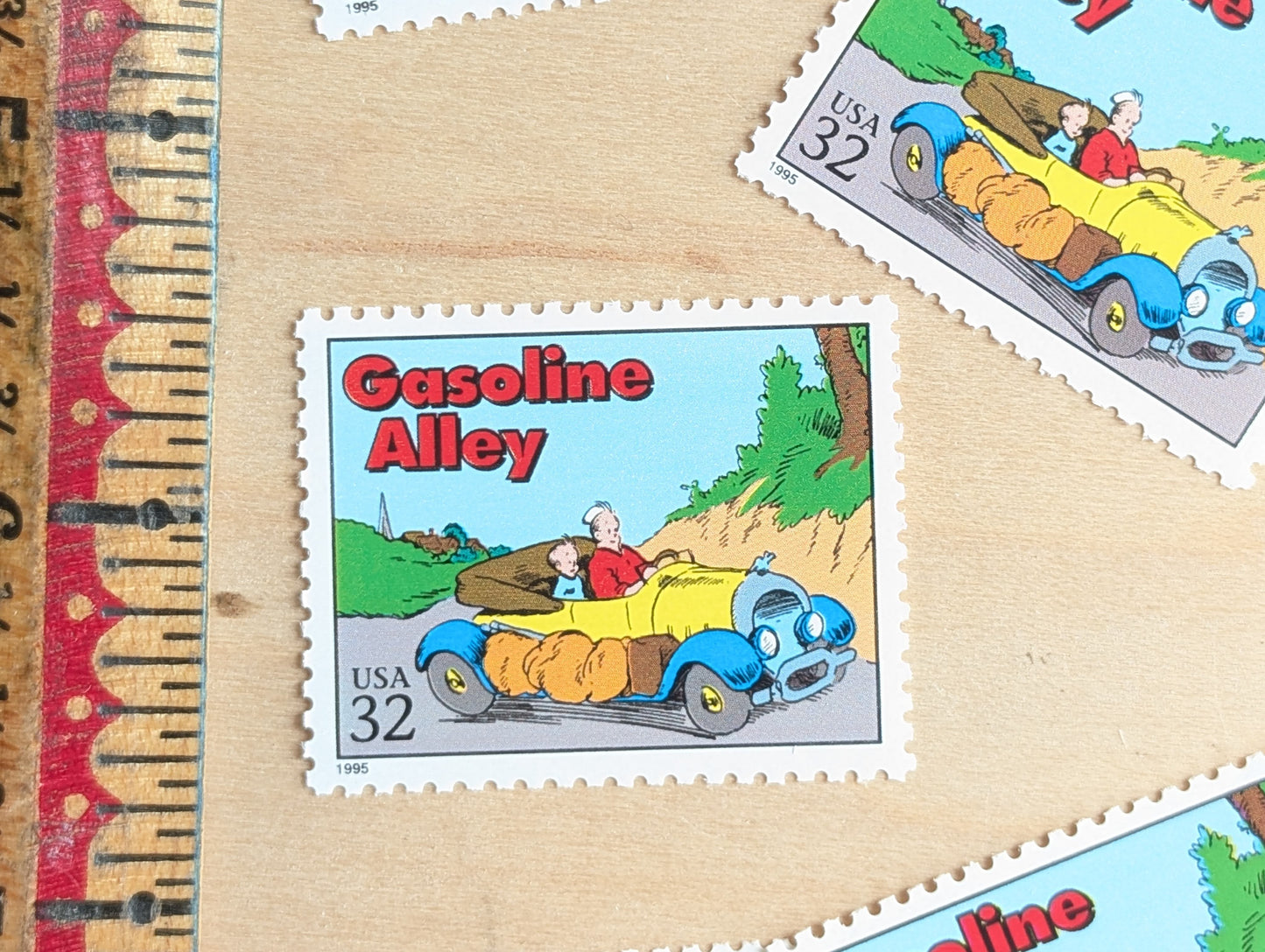 5 Gasoline Alley Stamps, 32 Cent, 1995 Comic Strip Classics, Unused Postage Stamps