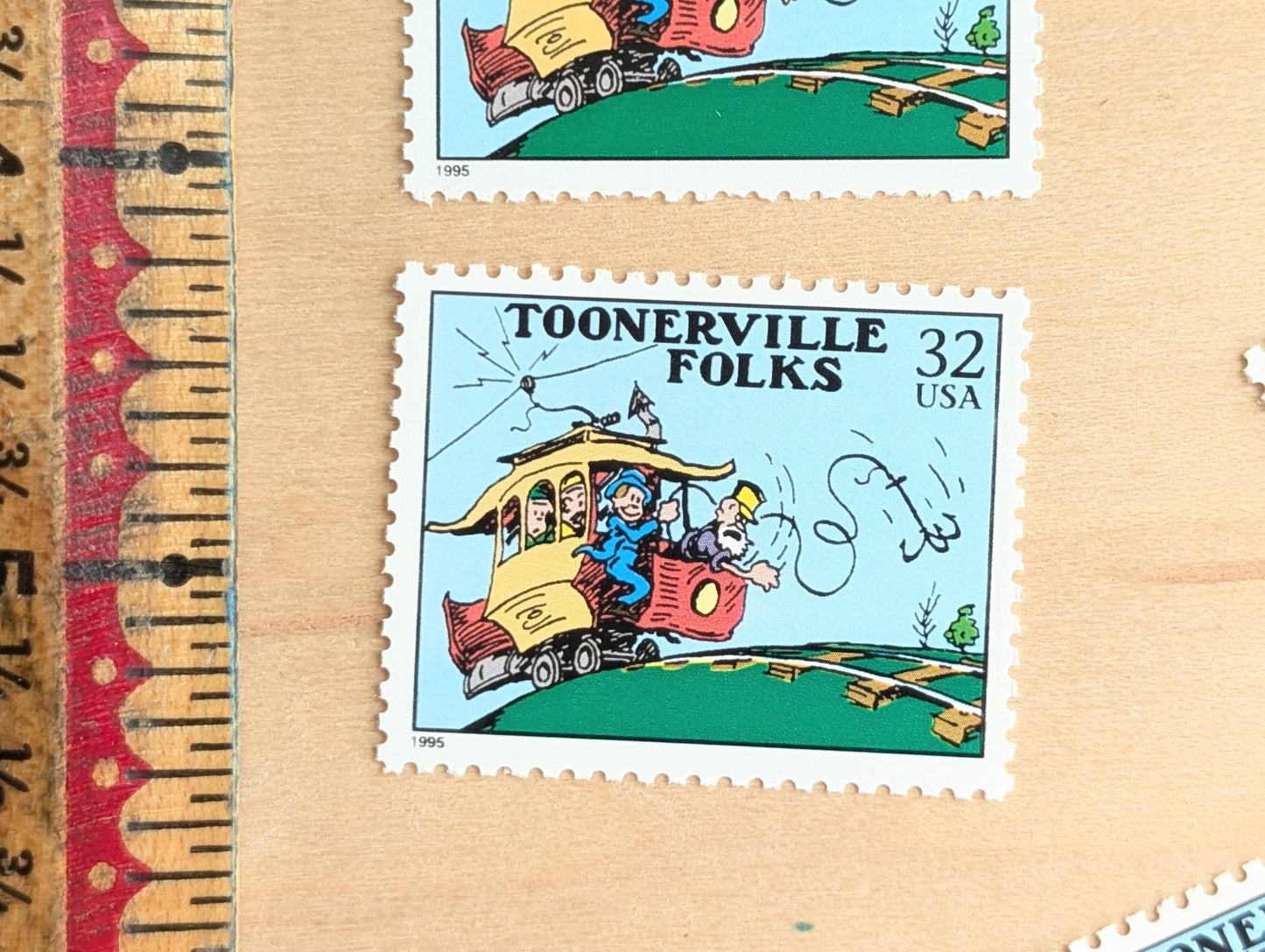 5 Toonerville Folks Stamps, 32 Cent, 1995 Comic Strip Classics, Unused Postage Stamps