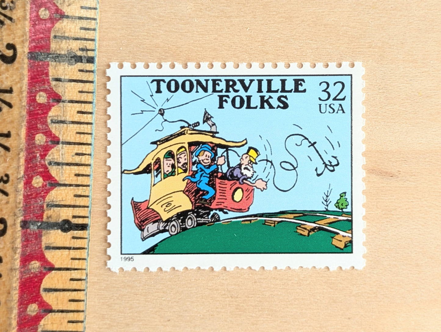 5 Toonerville Folks Stamps, 32 Cent, 1995 Comic Strip Classics, Unused Postage Stamps