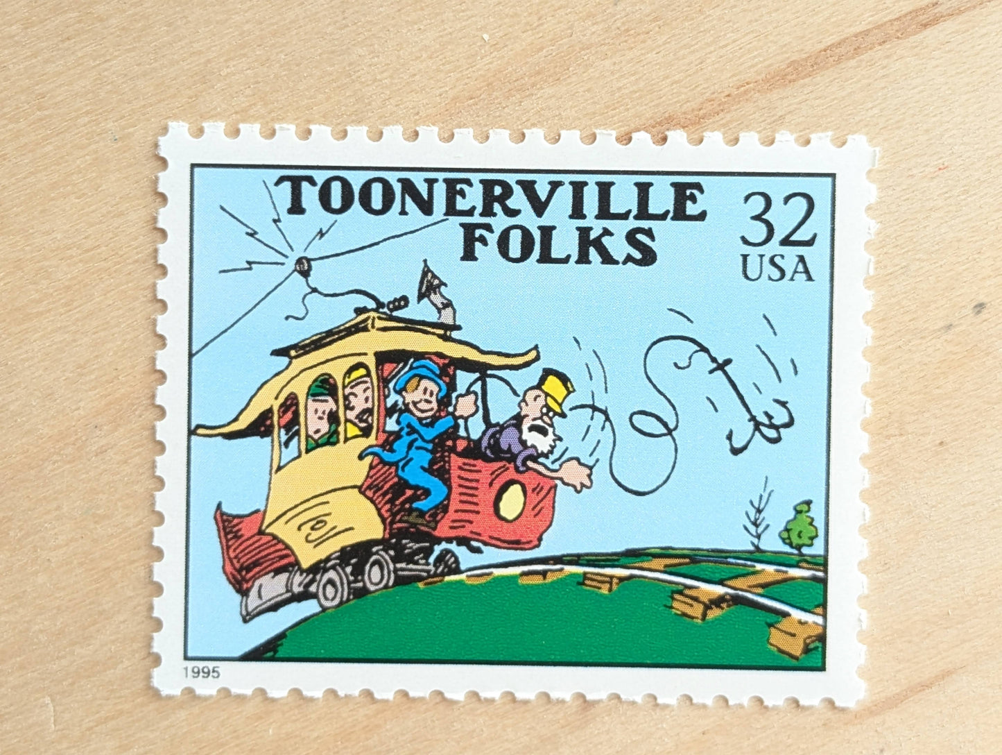 5 Toonerville Folks Stamps, 32 Cent, 1995 Comic Strip Classics, Unused Postage Stamps