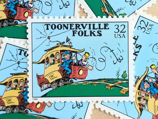 5 Toonerville Folks Stamps, 32 Cent, 1995 Comic Strip Classics, Unused Postage Stamps