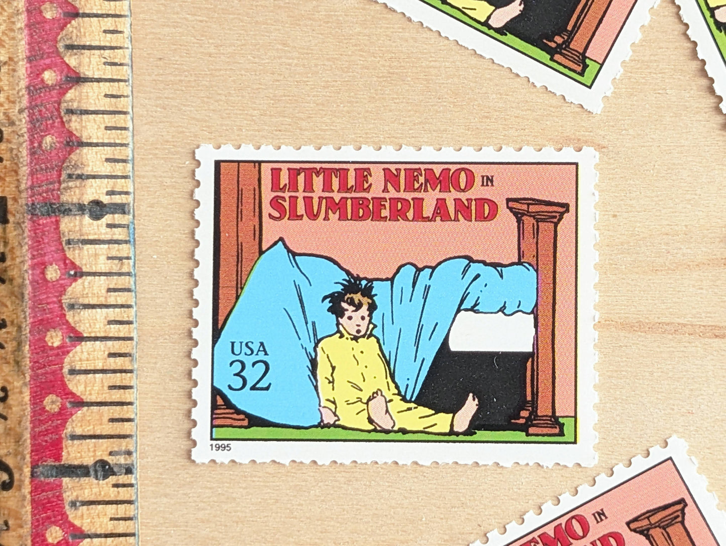 5 Little Nemo Slumberland Stamps, 32 Cent, 1995 Comic Strip Classics, Unused Postage Stamps