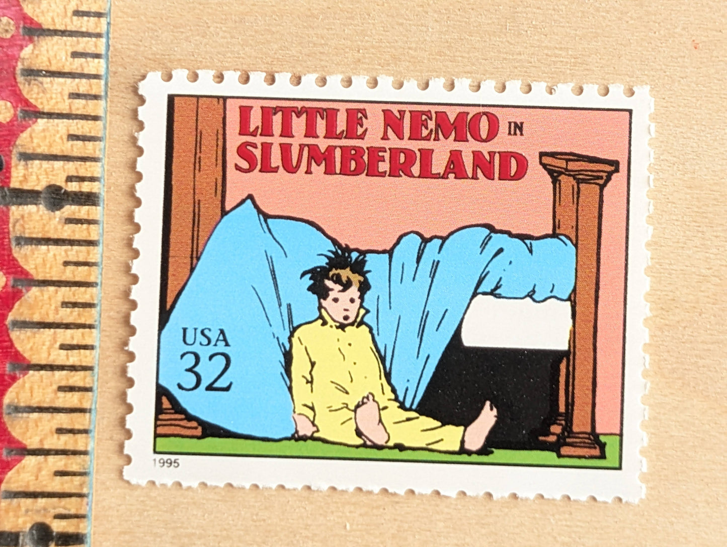 5 Little Nemo Slumberland Stamps, 32 Cent, 1995 Comic Strip Classics, Unused Postage Stamps