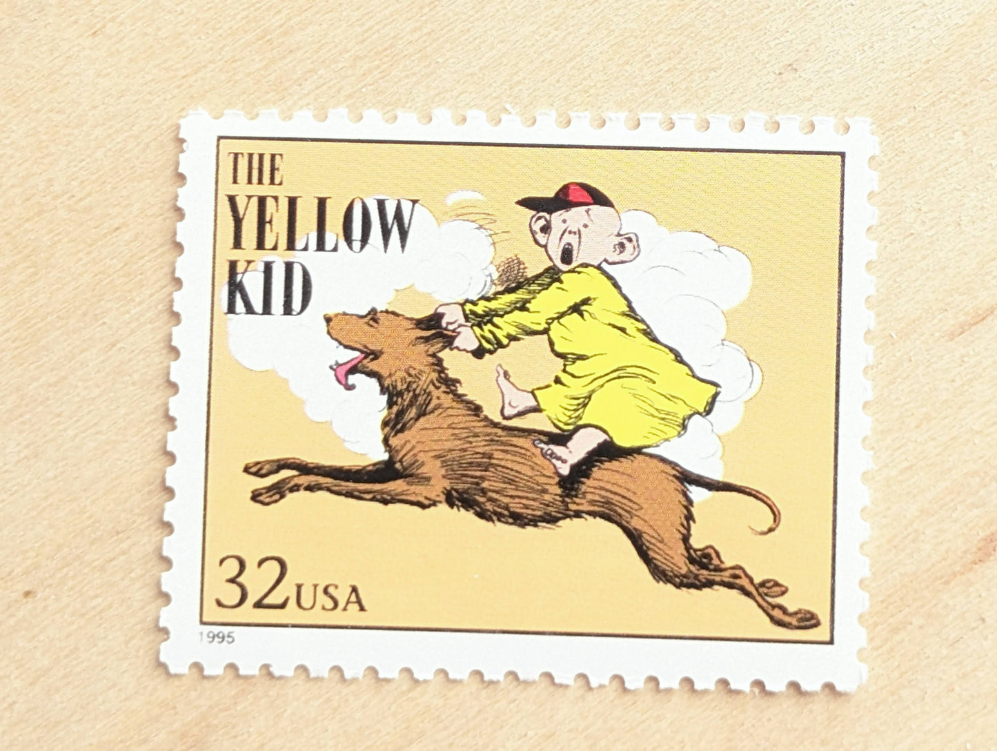 5 The Yellow Kid Stamps, 32 Cent, 1995 Comic Strip Classics, Unused Postage Stamps