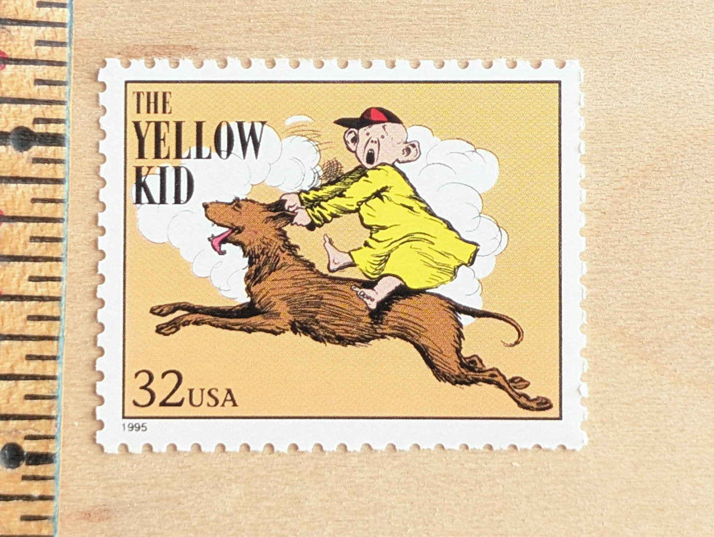 5 The Yellow Kid Stamps, 32 Cent, 1995 Comic Strip Classics, Unused Postage Stamps