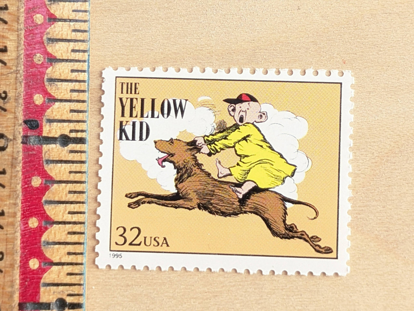 5 The Yellow Kid Stamps, 32 Cent, 1995 Comic Strip Classics, Unused Postage Stamps