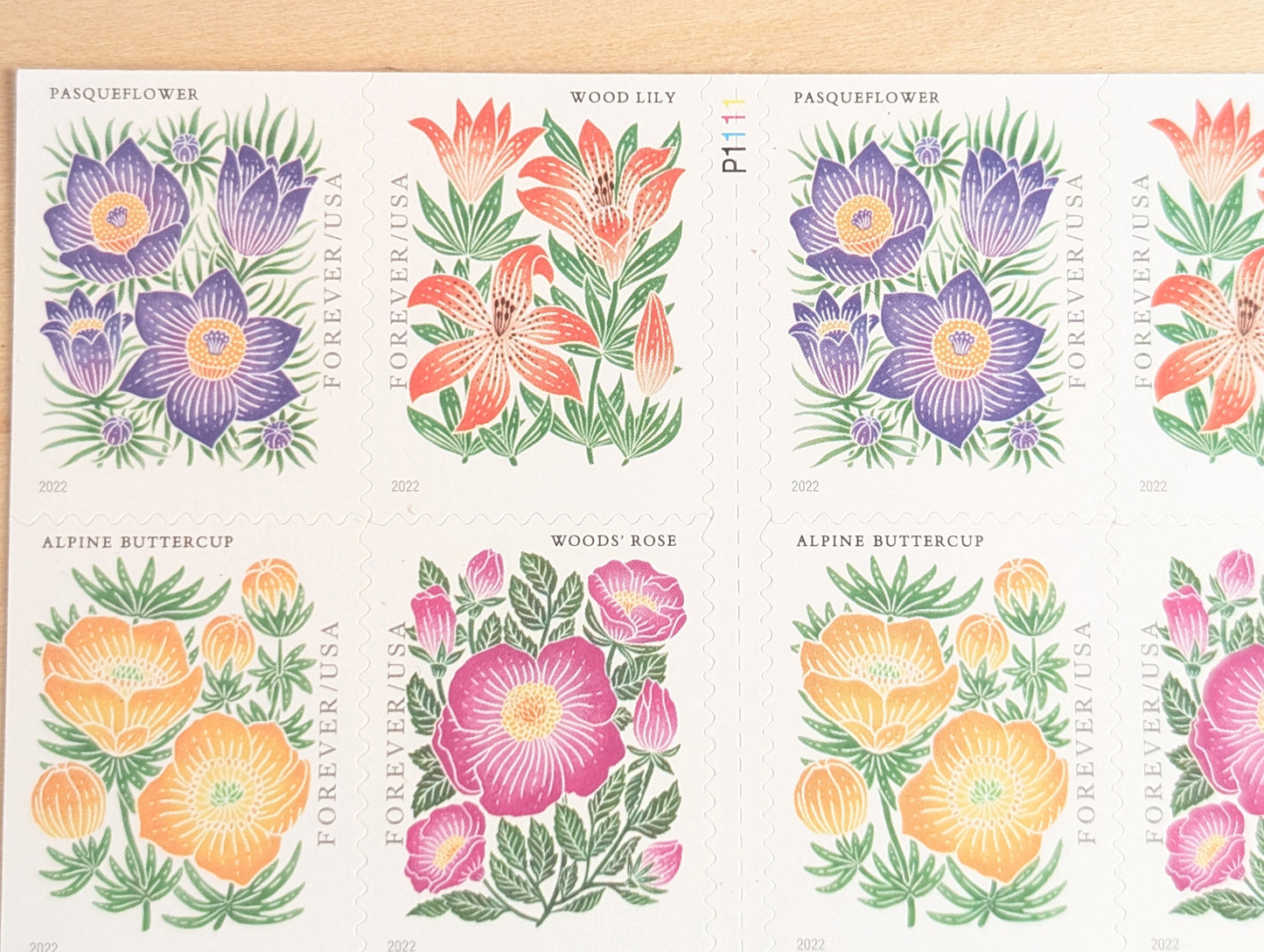 Booklet of Mountain Flora, 20 Forever Stamps, 2021 Unused USPS Postage Stamps