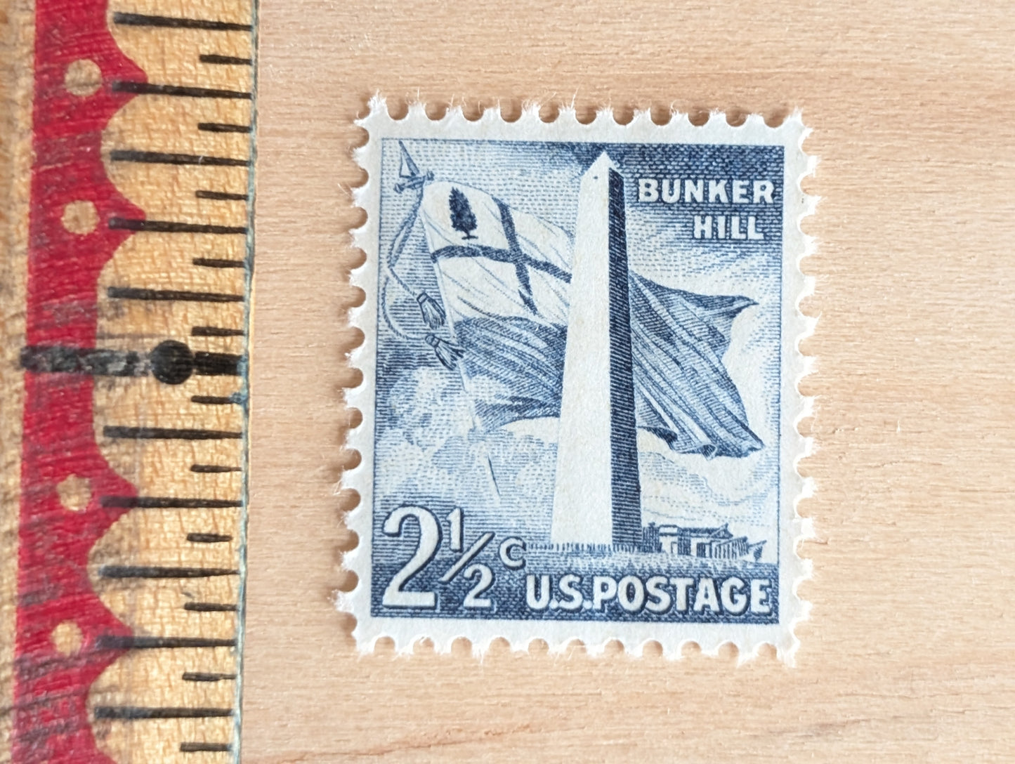 10 Bunker Hill Stamps, Liberty Series, 1959 Unused Postage Stamps, 2.5 Cent Stamps