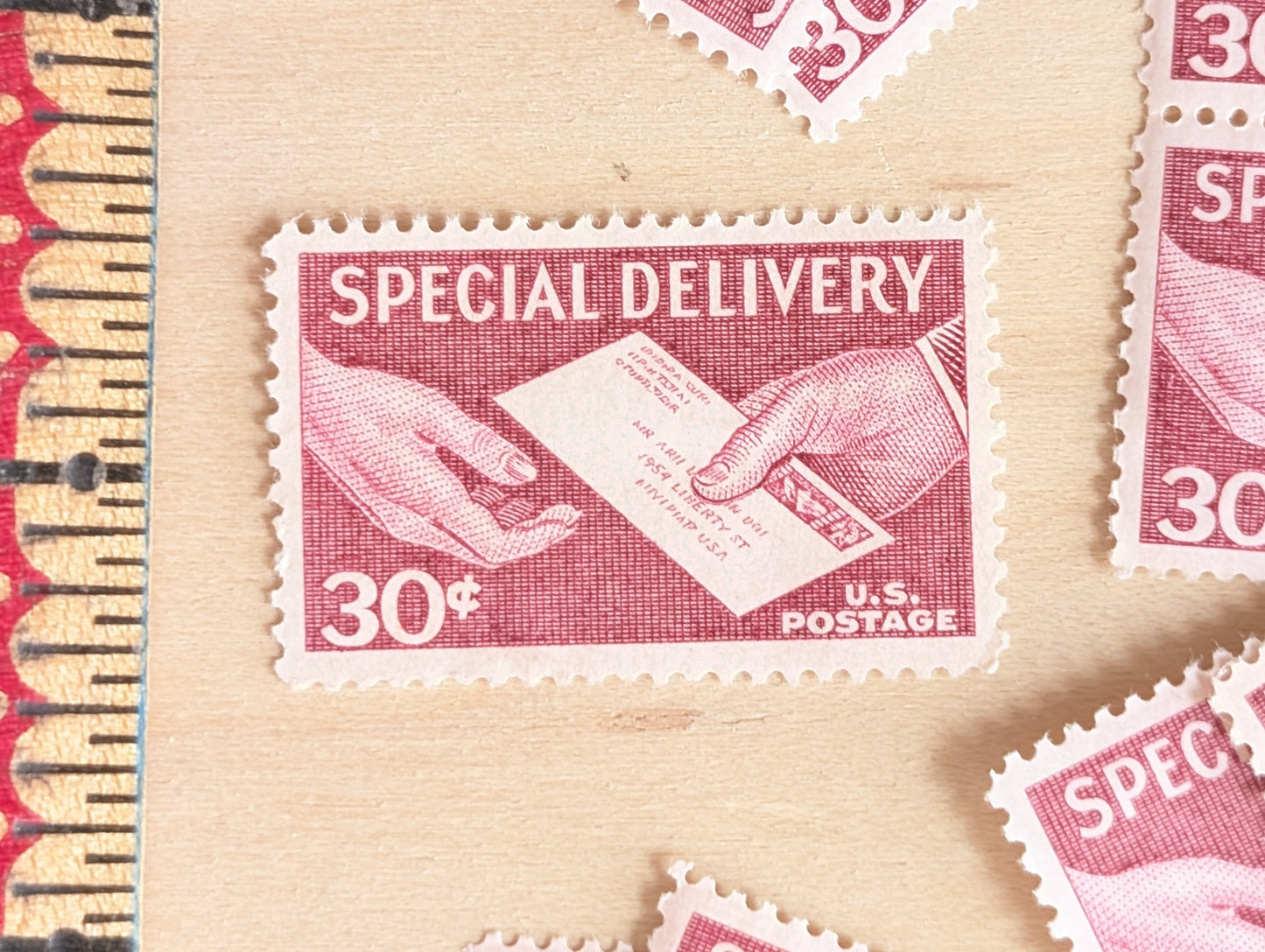 10 Special Delivery Stamps, 1957 Unused Postage Stamps, 30 Cent Stamps