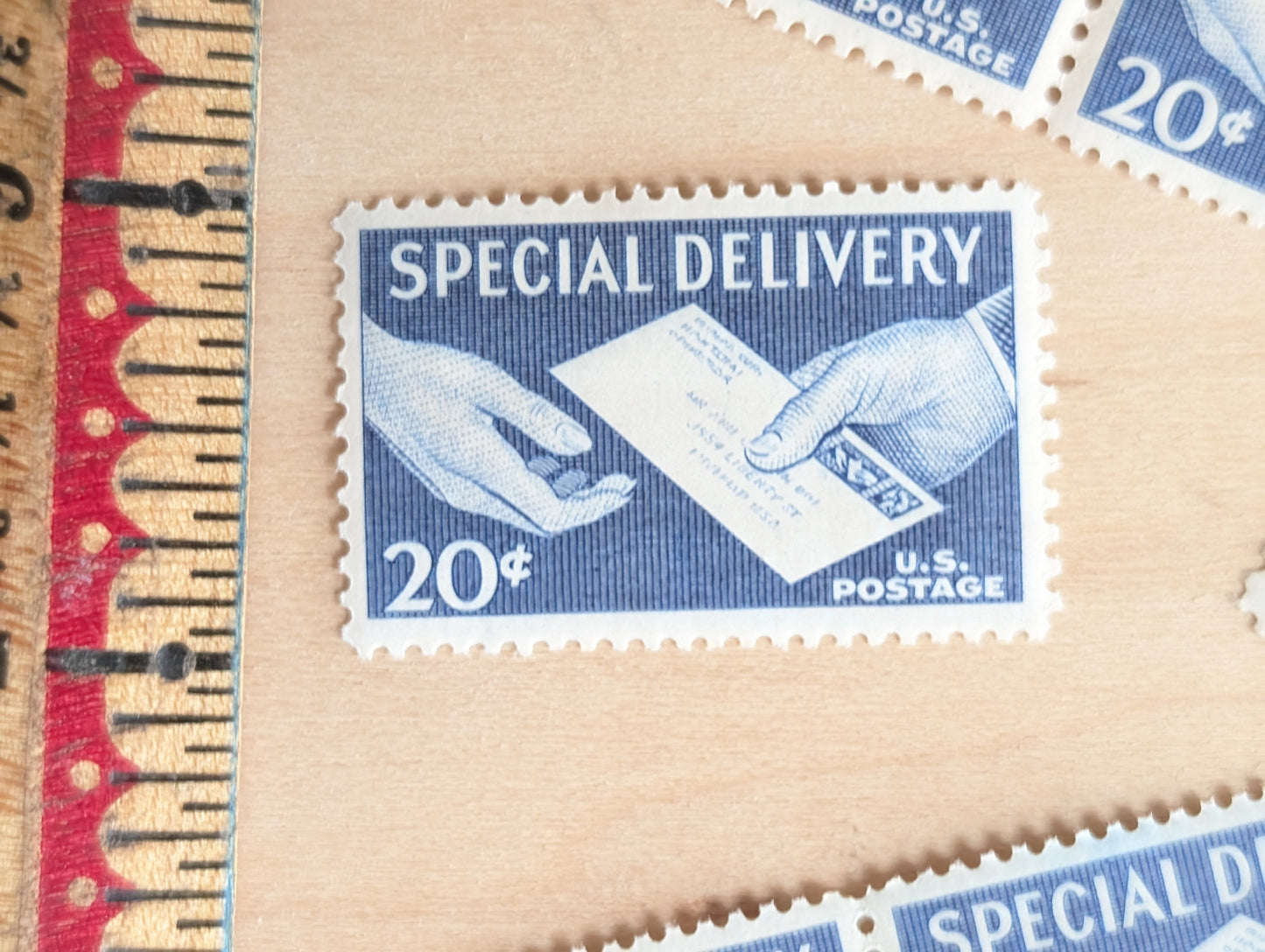 10 Special Delivery Stamps, 1954 Unused Postage Stamps, 20 Cent Stamps