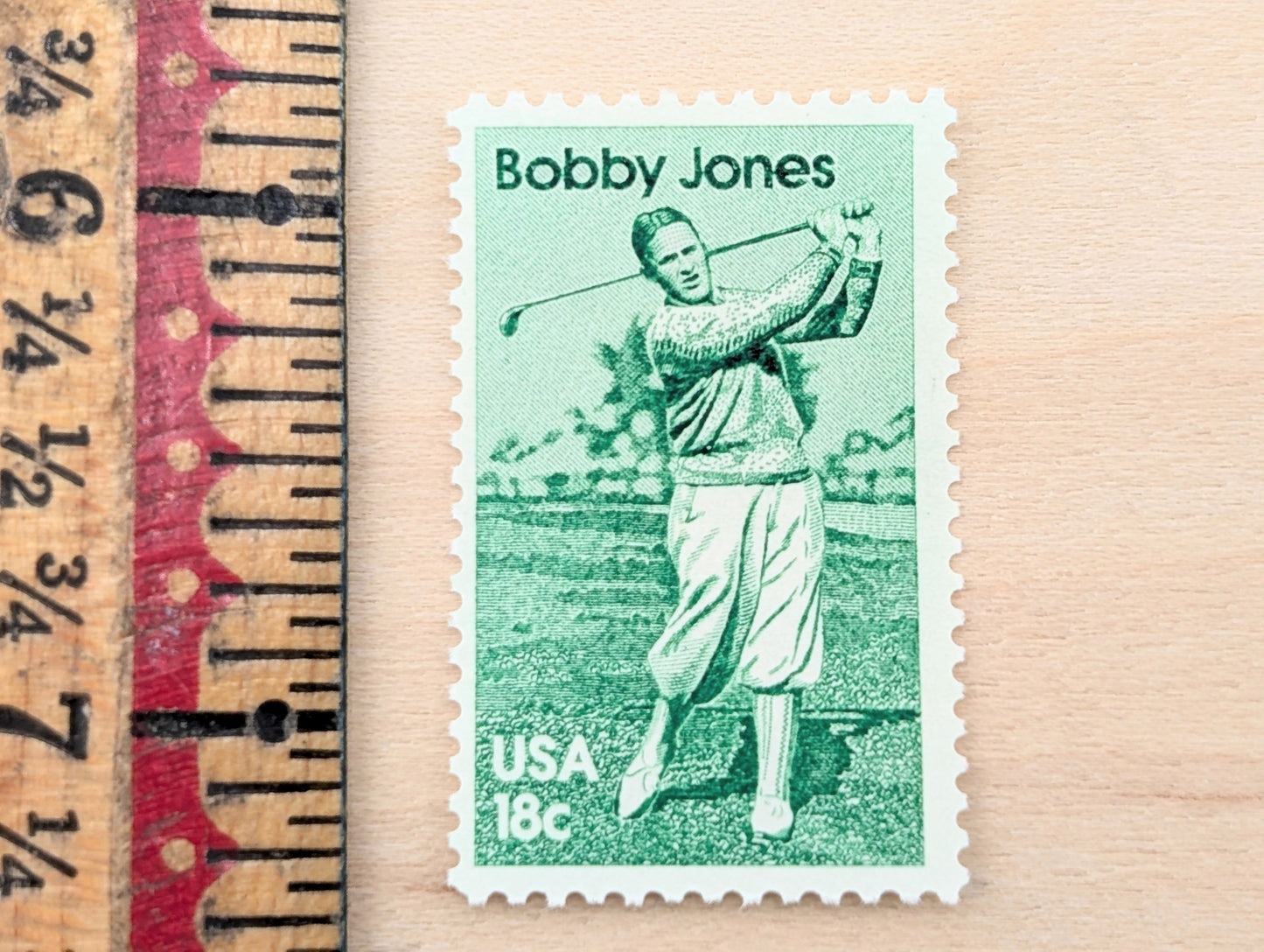 10 Bobby Jones Postage Stamps, 18 Cent Stamps, 1981 Unused US Postage Stamps