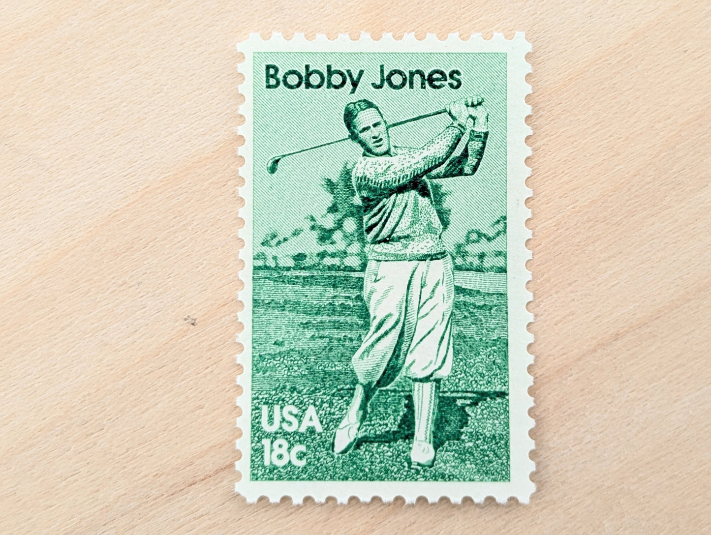 10 Bobby Jones Postage Stamps, 18 Cent Stamps, 1981 Unused US Postage Stamps