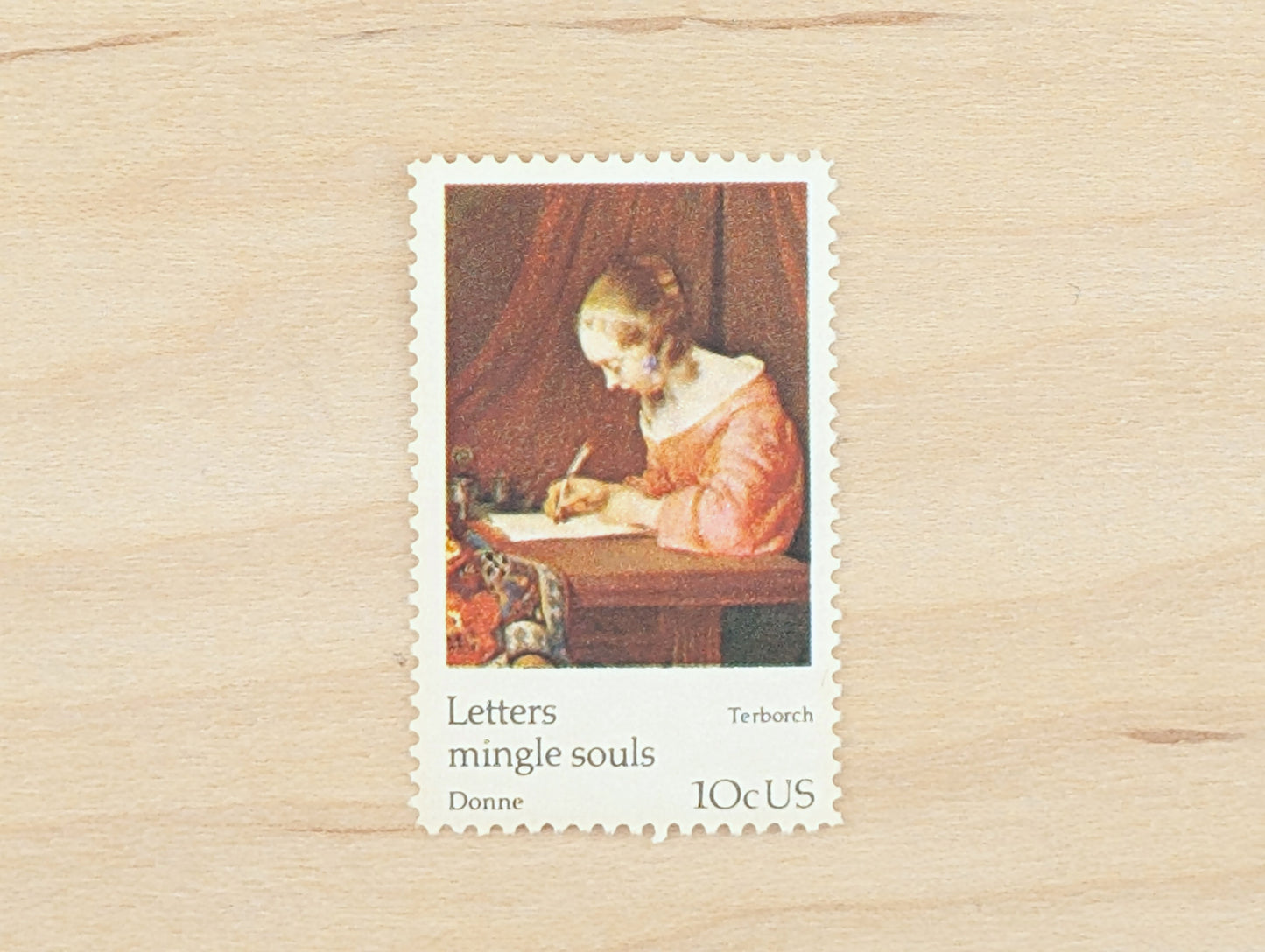 5 Letters Mingle Souls Terborch Postage Stamps, 10 Cent Stamps, 1974 Unused US Postage Stamps