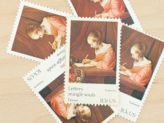 5 Letters Mingle Souls Terborch Postage Stamps, 10 Cent Stamps, 1974 Unused US Postage Stamps