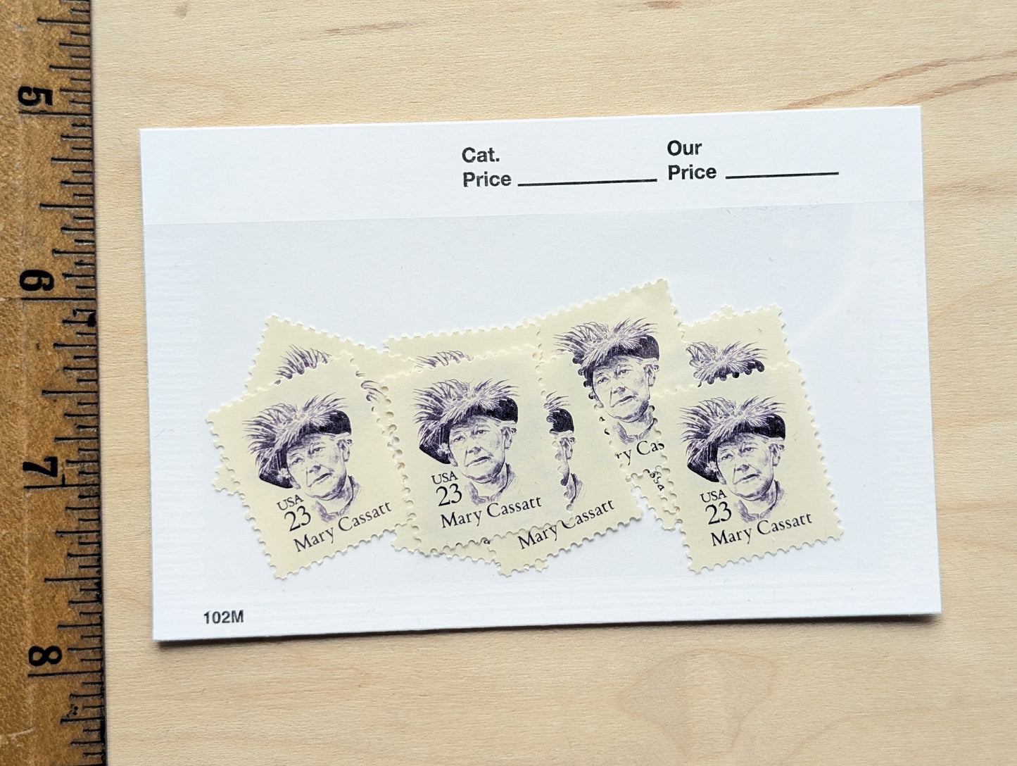 Mary Cassatt, Set of 10, Vintage Unused USPS 23 Cent Postage Stamps, Mary Cassatt Stamps, 1988, Gummed