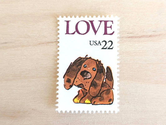 Set of 10 Puppy Love, Dog Stamps, 22 cent stamps, 1986 Unused USPS Postage Stamps