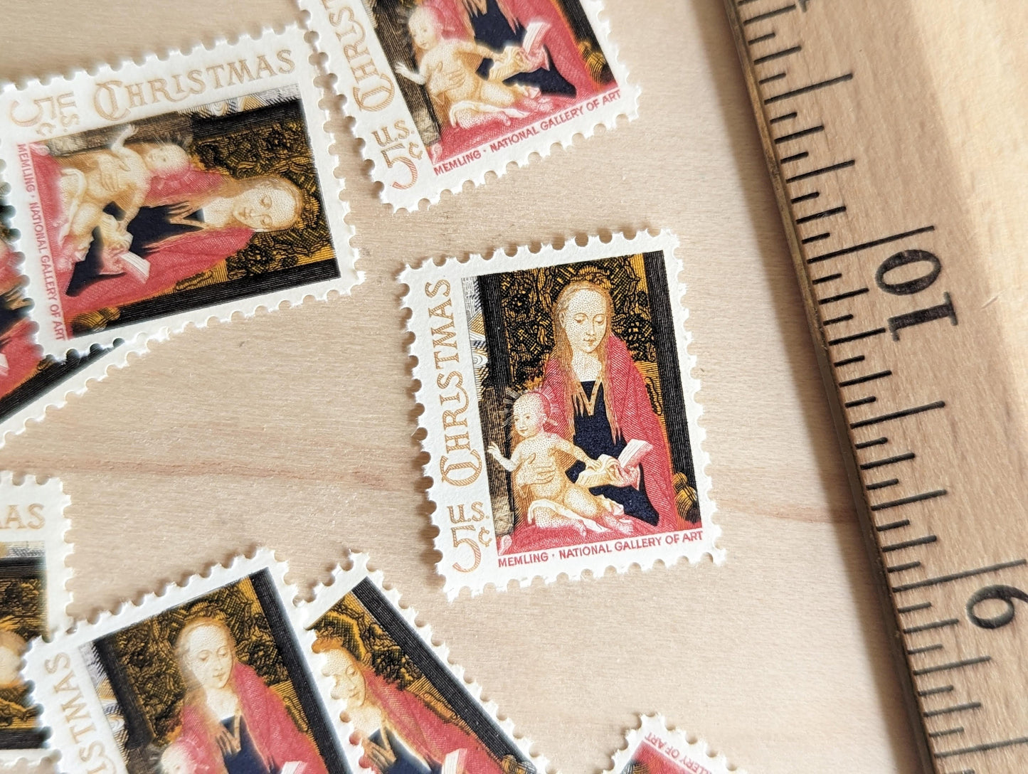10 Christmas Madonna and Child Stamp, 5 Cent 1967 Unused Postage Stamps, Memling National Gallery Stamps, Holiday Postage