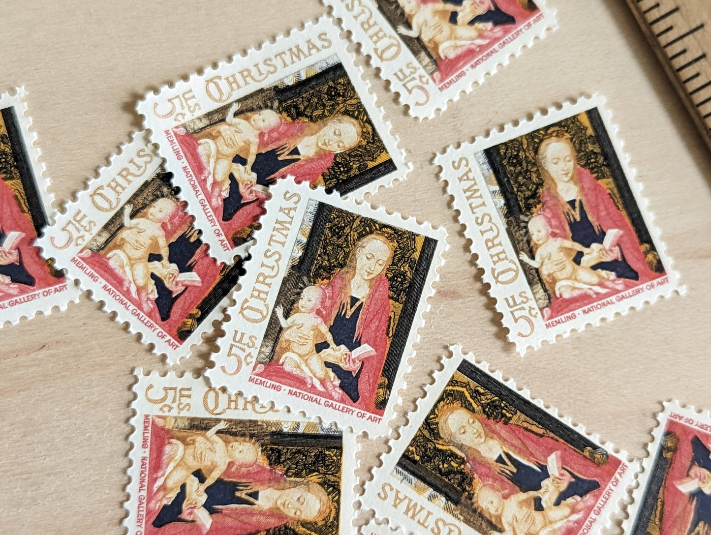 10 Christmas Madonna and Child Stamp, 5 Cent 1967 Unused Postage Stamps, Memling National Gallery Stamps, Holiday Postage