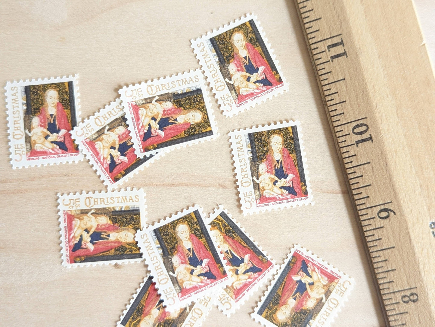 10 Christmas Madonna and Child Stamp, 5 Cent 1967 Unused Postage Stamps, Memling National Gallery Stamps, Holiday Postage