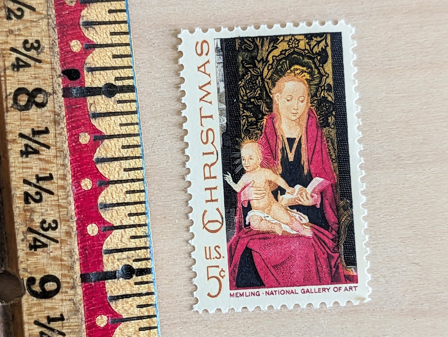 Sheet of 50 Christmas Madonna and Child, Memling National Gallery of Art, 5 Cent, 50 Unused Stamps, 1967