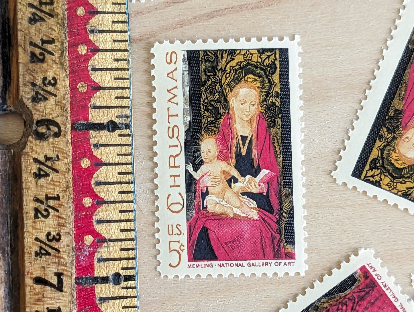 Sheet of 50 Christmas Madonna and Child, Memling National Gallery of Art, 5 Cent, 50 Unused Stamps, 1967