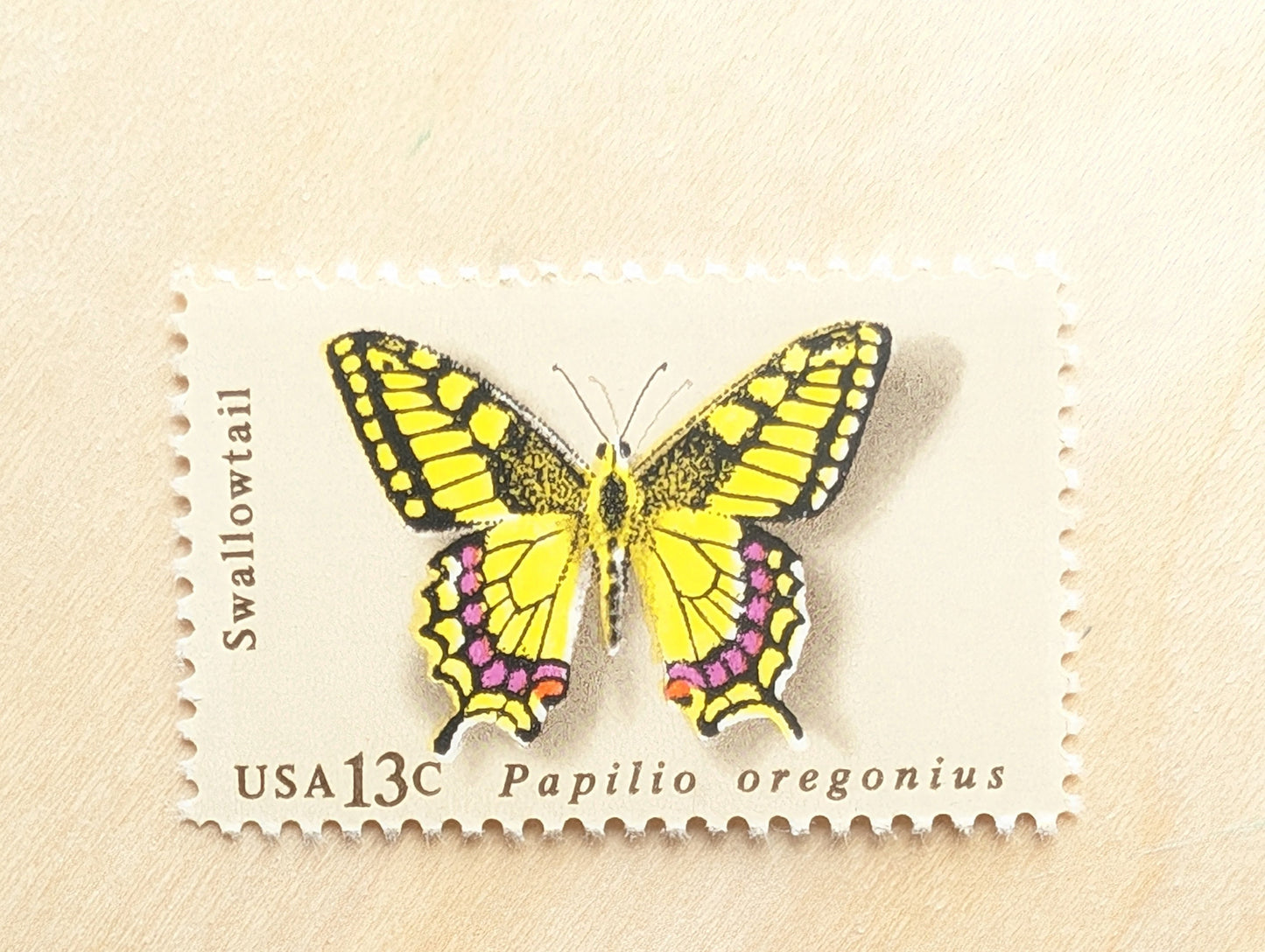 10 Swallowtail Butterfly Stamps, 1977 Unused Postage Stamps, 13 Cent Stamps